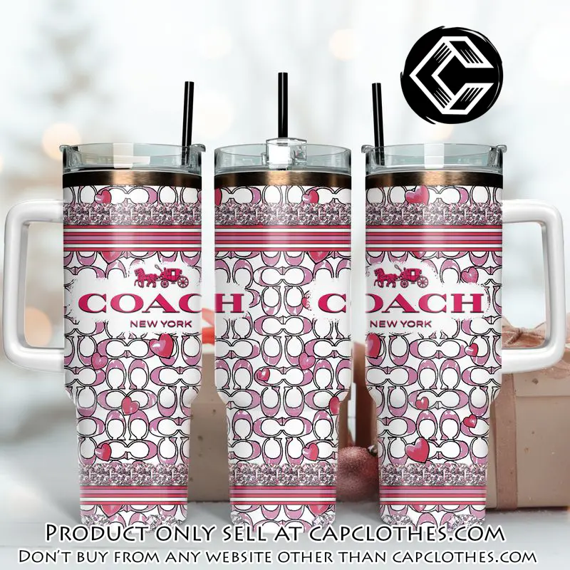 Pink coach logo stanley tumbler logo 40oz stanley tumbler ktb1065 cc0835456
